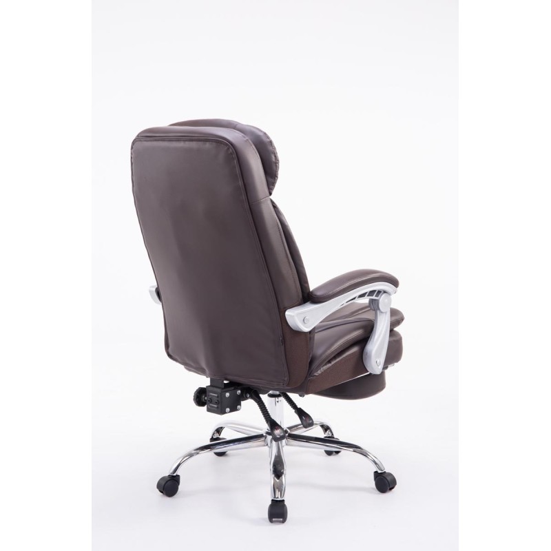 XL-toimistotuoli suurikokoisille säädettävällä jalkatuella ja selkänojalla