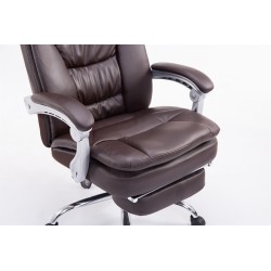 XL-toimistotuoli suurikokoisille säädettävällä jalkatuella ja selkänojalla