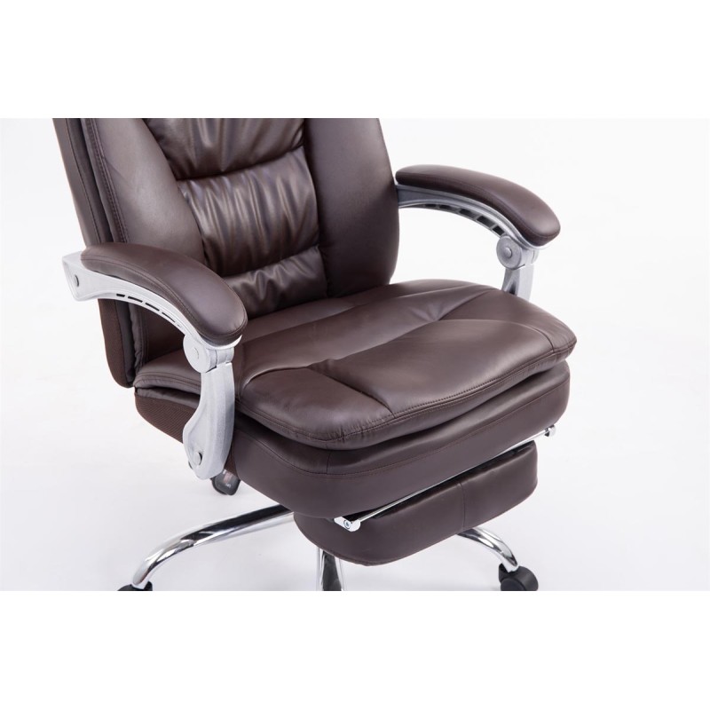 XL-toimistotuoli suurikokoisille säädettävällä jalkatuella ja selkänojalla