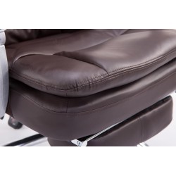 XL-toimistotuoli suurikokoisille säädettävällä jalkatuella ja selkänojalla