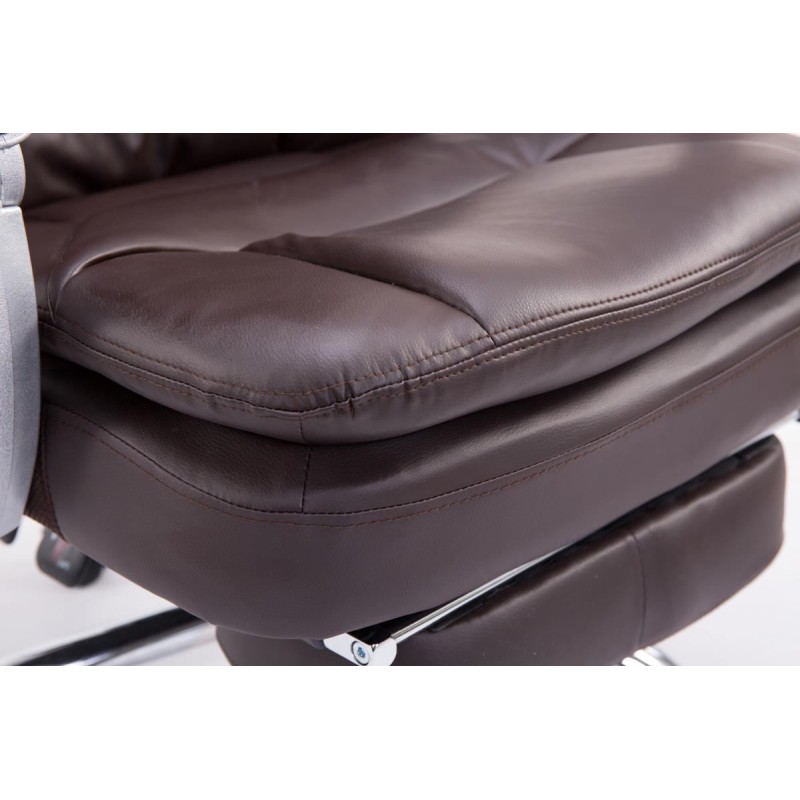 XL-toimistotuoli suurikokoisille säädettävällä jalkatuella ja selkänojalla