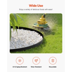 Muovinen nurmikon reunus 2000 cm pitkä 10 cm korkea L-muotoinen 30 maakiilaa