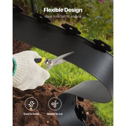 Muovinen puutarhareunus rulla 1000 x 10 cm 30 kiinnikettä 2 maakiilaa