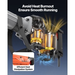 Sähköinen purkuvasara 2200 W raskas metallirunko kuusikulmainen istukka 4 talttaa