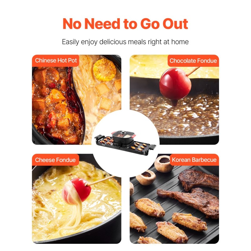 Sähköinen keitin ja grilli 2300 W 3,25 l erillisellä lämpötilansäädöllä