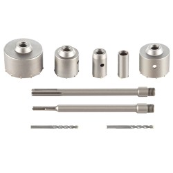 Reikäsahasarja hiiliteräs 30–100 mm 5 kpl seinille SDS Plus ja SDS Max