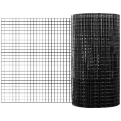 Hitsattu teräsverkkoaita galvanoitu ja vinyylipinnoitettu 122 x 1524 cm 1 tuuman silmäkoko