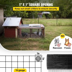 Hitsattu teräsverkkoaita galvanoitu ja vinyylipinnoitettu 122 x 1524 cm 1 tuuman silmäkoko