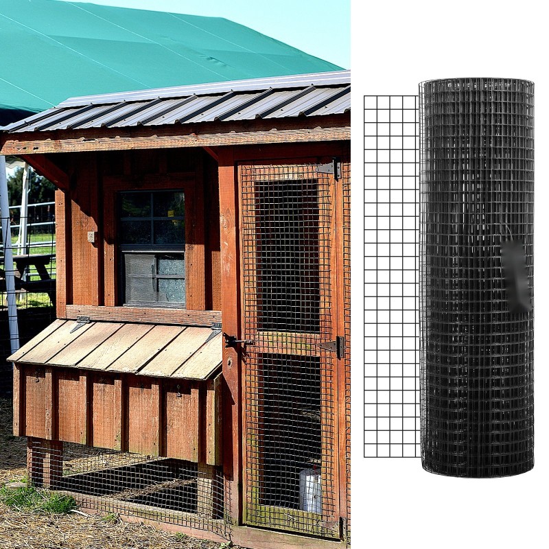 Hitsattu vinyylipinnoitettu galvanoitu verkkorulla 61x3048 cm 1x1 silmäkoko puutarha ja lemmikkiaitauksiin