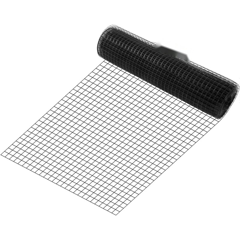 Hitsattu vinyylipinnoitettu galvanoitu verkkorulla 61x3048 cm 1x1 silmäkoko puutarha ja lemmikkiaitauksiin
