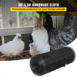 Vinyylipinnoitettu hitsattu teräsverkko 91 x 1524 cm 1 tuuman silmäkoko