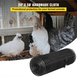 Hitsattu verkkorulla sinkitty teräs musta vinyylipinnoite 61 x 1524 cm 1x1