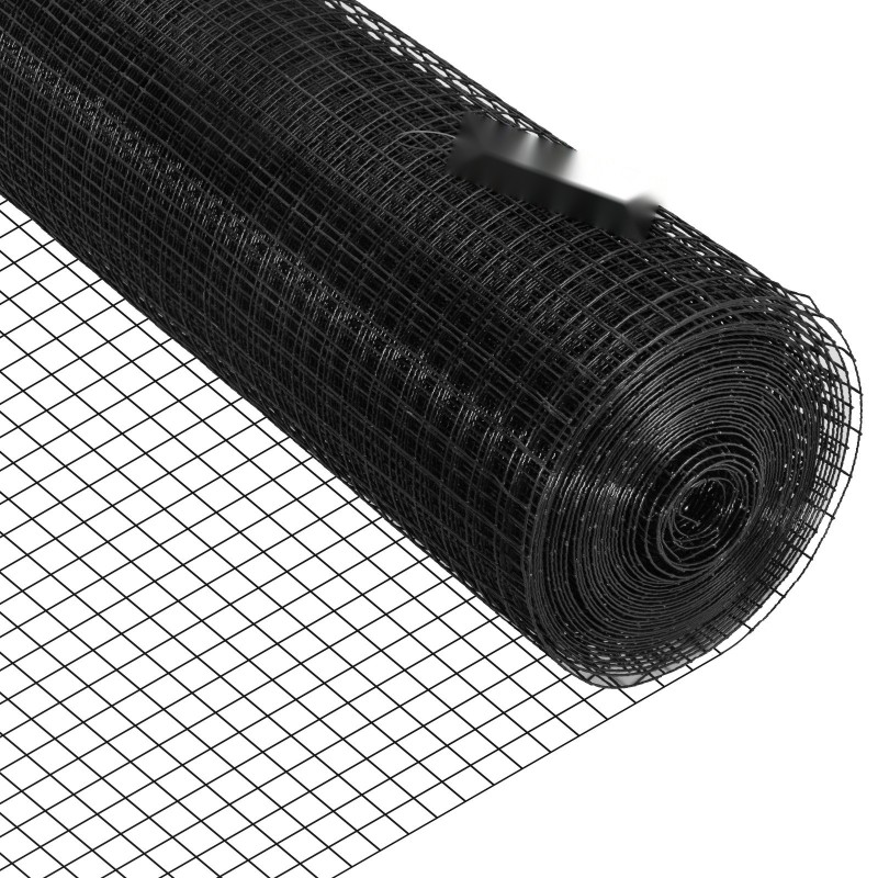 Hitsattu verkkorulla sinkitty teräs musta vinyylipinnoite 61 x 1524 cm 1x1