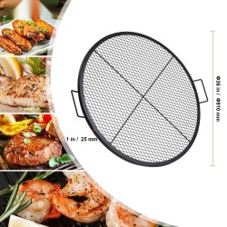 Tulisijan grilliritilä Q235-teräs 91 cm lämpökestävä pinnoite kaksi kantokahvaa