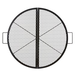Grilliritilä kokoontaitettava pyöreä teräs 910 mm musta lämmönkestävä pinnoite