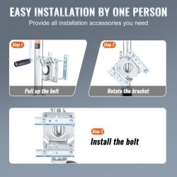 Aisatunkki pultattava hiiliteräsrunkoinen 89,7 cm 907 kg PP-pyörät kampi