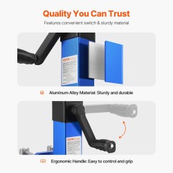 Perävaunun tunkki alumiiniseos 725 kg kantavuus pulttikiinnitys kääntyvä yksipyörä 10 tuuman nostokorkeus