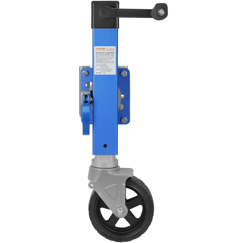 Perävaunun tunkki alumiiniseos 725 kg kantavuus pulttikiinnitys kääntyvä yksipyörä 10 tuuman nostokorkeus