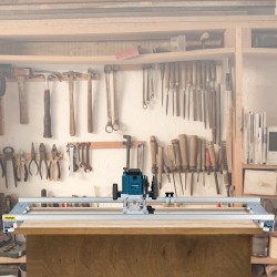 Jyrsinohjain alumiini ja rauta 152,4 cm kiskolla puulevyjen tasoitukseen säädettävä lukittava