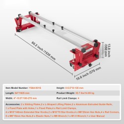 Jyrsinsuksi 6061-alumiiniseos 1625 mm pituus säädettävä leveys 100–270 mm
