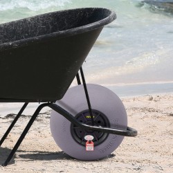 Rantailmapyörät 2 kpl TPU 33 cm kärryihin mukana käsipumppu