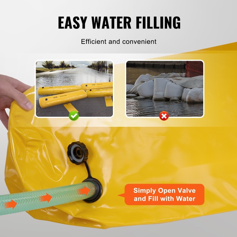 Tulvapussit uudelleenkäytettävät PVC-peitteiset 122×25×17 cm 4 kpl oviaukkoihin ajoteille