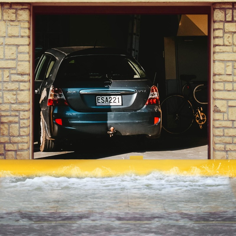 Tulvapato teollisuusluokan PVC-pressu 7,32m x 25,4cm x 15,3cm oviaukkoihin