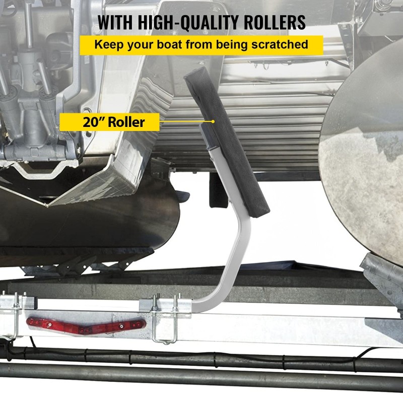 Trailerin ohjainpari sinkittyä terästä 24 tuuman laudoilla venetrailereihin