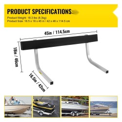 Veneperävaunun 45 tuuman ohjainkiskot galvanoidusta ja jauhemaalatusta teräksestä 2 matolla päällystettyä lautaa