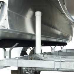 Säädettävä ohjainputkipari 22 tuuman PVC suojilla sinkitystä teräksestä venetrailereille