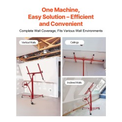 Kipsilevynostin hiiliteräs 68 kg kantokyky säädettävä korkeus 190-435 cm 122x488 cm