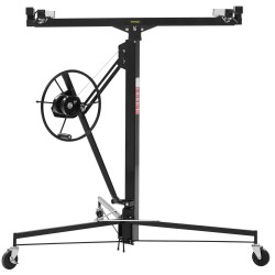 Kipsilevynostin teräsrunkoinen 68 kg kantavuus säädettävä teleskooppivarsi 3353 mm korkeus lukittavat pyörät