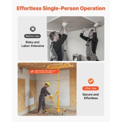 Kipsilevynostin teräs 68 kg 3353 mm teleskooppivarsi lukittavat pyörät