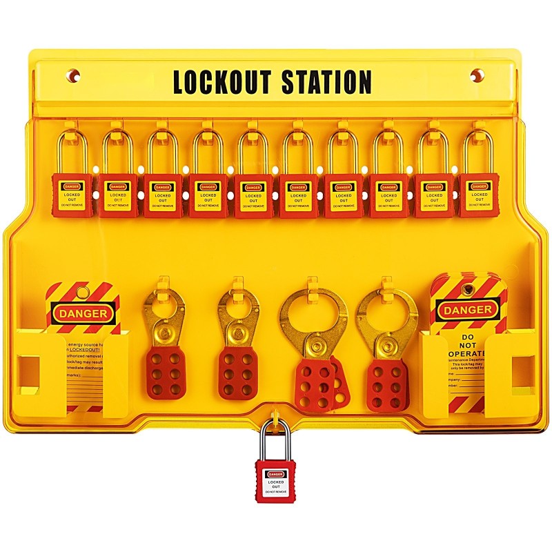 Lukitus ja merkintäpakkaus 58 osaa sähkö ja konehuoltoon polypropeeninen lukitusasema