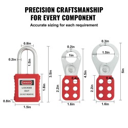 Sähkölukitus ja merkintäsarja 60 osaa 14 turvalukkoa nailon teräs ripustettava lukitusasemataulu