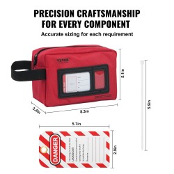 Lukitus ja merkintäsarja 26 osaa muovi teräs nailon sähköturvallinen kuljetuspussilla