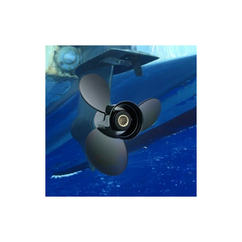 Perämoottorin potkuri alumiiniseos 3 lapaa 13,25 tuumaa 17 tuuman nousu 40-140HP 2-tahti