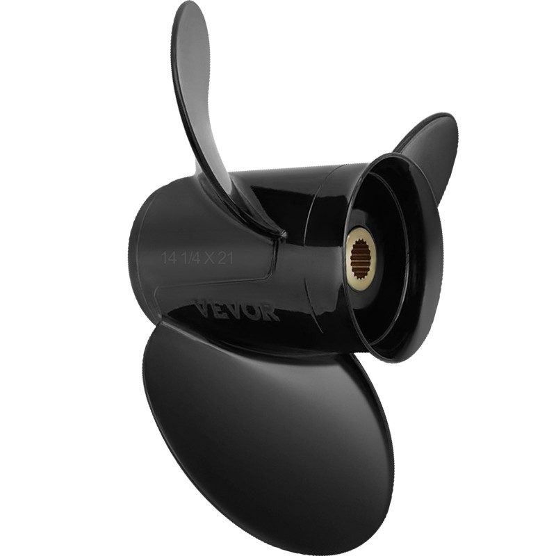 Perämoottorin alumiinipotkuri 3 lapaa halkaisija 36,2 cm nousu 21 19-hampainen oikeakätinen