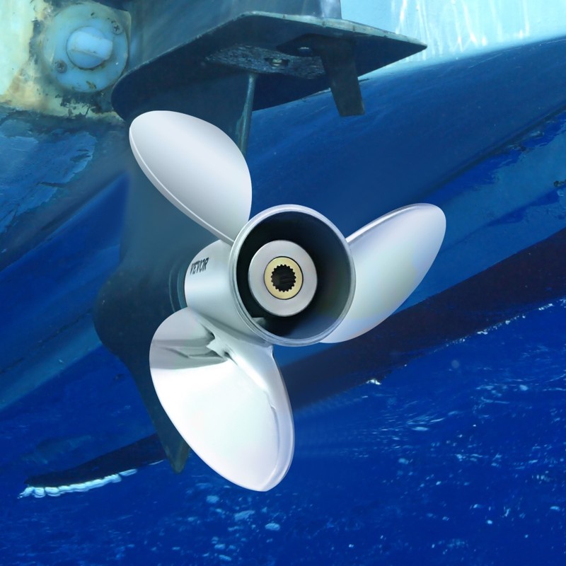 Perämoottorin potkuri duplex-ruostumaton teräs 3-lapainen 36,8 cm 21 tuumaa 19-hampainen oikeakätinen