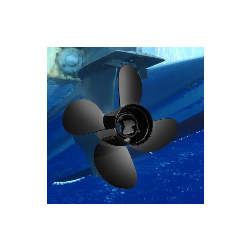 Perämoottorin alumiinipotkuri nelilapainen 10,3 tuumaa 13 tuuman nousu 13 urahammasta oikeakätinen