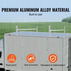 Pakettiauton kattoteline alumiiniseosinen 2 kpl säädettävä 1300–2060 mm 181 kg pora-asennus