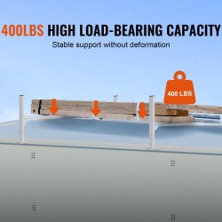 Pakettiauton kattoteline alumiiniseosinen 2 kpl säädettävä 1300–2060 mm 181 kg pora-asennus