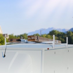 Pakettiauton kattoteline alumiiniseosinen 2 kpl säädettävä 1300–2060 mm 181 kg pora-asennus