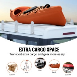 Sadevesikouruun asennettava pakettiauton galvanoitu seosteräs kattoteline 3 poikkipalkkia 1020–1900 mm 340 kg