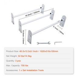 Sadevesikouruun asennettava pakettiauton galvanoitu seosteräs kattoteline 3 poikkipalkkia 1020–1900 mm 340 kg
