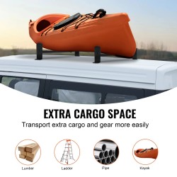 Pakettiauton kattotelineet tikkaiden kuljetukseen seosteräksiset galvanoidut 2 poikkipalkilla 910–1330 mm 227 kg