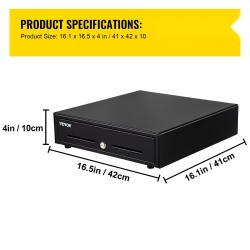 Kassalaatikko teräsrunko muovinen lokerikko viisi setelolokeroa kahdeksan kolikkolokeroa avainlukko