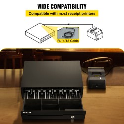 Kassalipas teräsrunko muovilokero kahdentoista voltin viisi setelilokeroa kuusi irrotettavaa kolikkolokeroa avainlukko