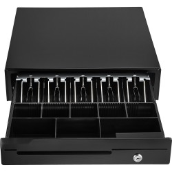 Kassalipas teräsrunko ABS-muoviset lokerot 5 setelolokeroa 8 kolikkolokeroa 12 V