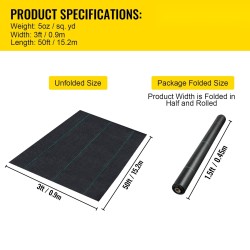 Rikkakangas kudottu polypropeeni 150 neliöjalkaa vedenläpäisevä kukkapenkkeihin